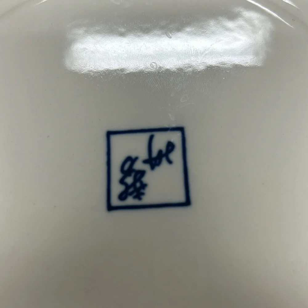 Japanese Hand Painted Porcelain Koi Fish Lotus Flower PIate